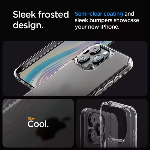 Spigen Ultra Hybrid iPhone 15 Pro Case - Clear Matte 20