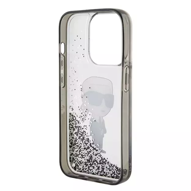 Karl Lagerfeld Liquid Glitter Ikonik case for iPhone 15 Pro - transparent 13