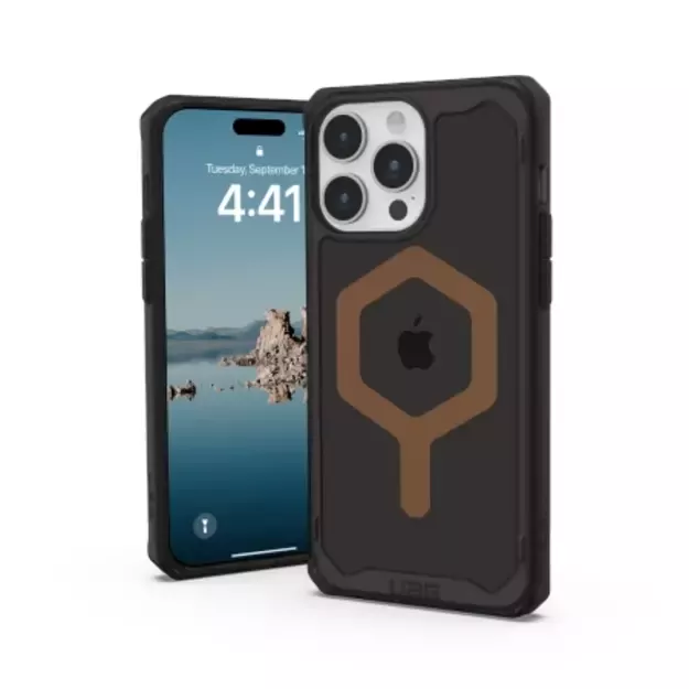 UAG Plyo MagSafe case for iPhone 15 Pro Max - black and brown 3
