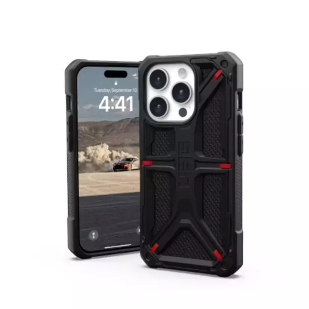 UAG Monarch case for iPhone 15 Pro - black kevlar 3