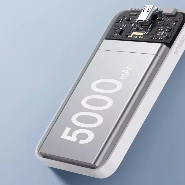 Baseus mini power bank 5000mAh 20W + USB-C cable (20V/3A) - white 10