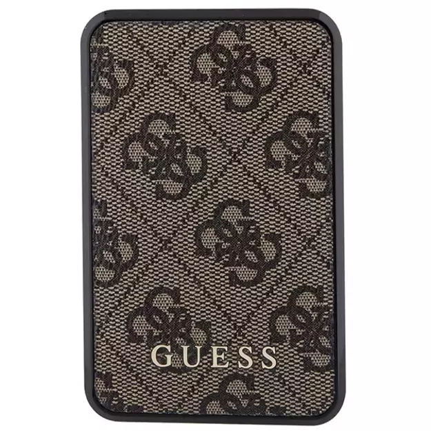 Guess Powerbank 18W GUPB10DP4GEGW 10000mAh brown/brown 4G Leather Metal Logo 1