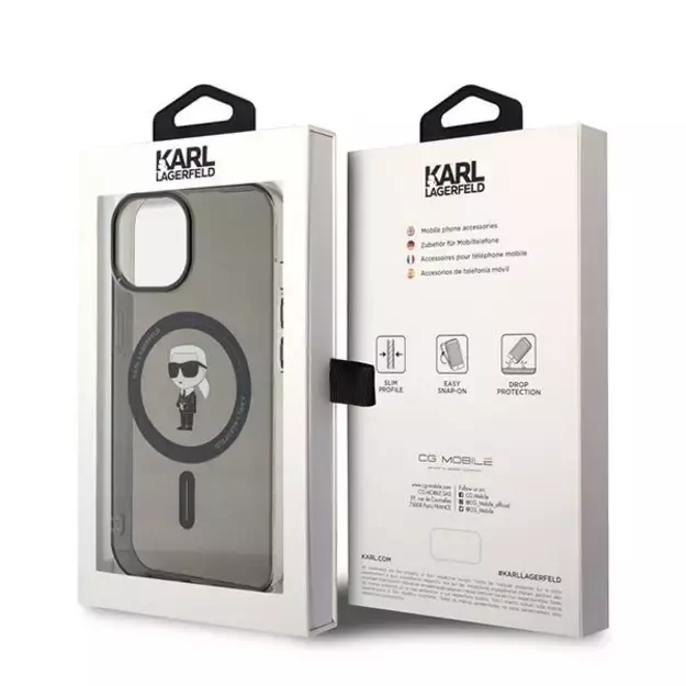 Karl Lagerfeld IML Ikonik MagSafe case for iPhone 15 - black 8