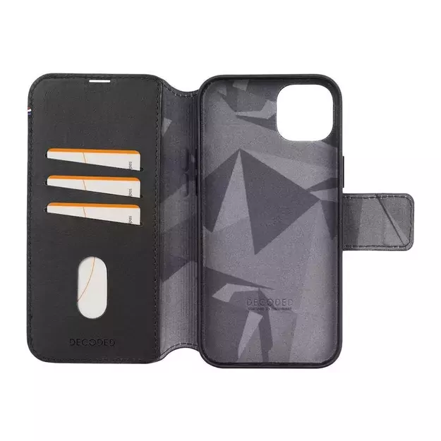 Decoded Detachable Wallet Case Leather with MagSafe for iPhone 15 Plus - Black 3
