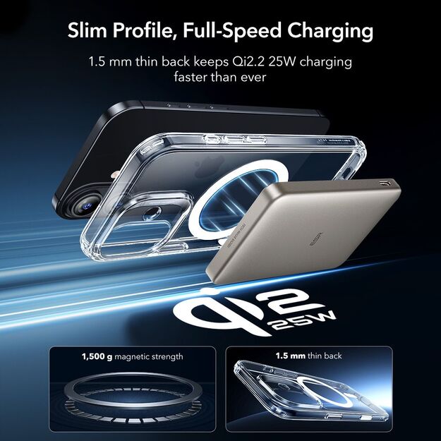 ESR Classic Hybrid MagSafe + Tempered Glass Set for iPhone 17 - Clear 5