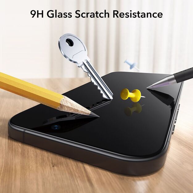 ESR UltraFit Tempered Glass 2-pack for iPhone 17 Pro - transparent 6