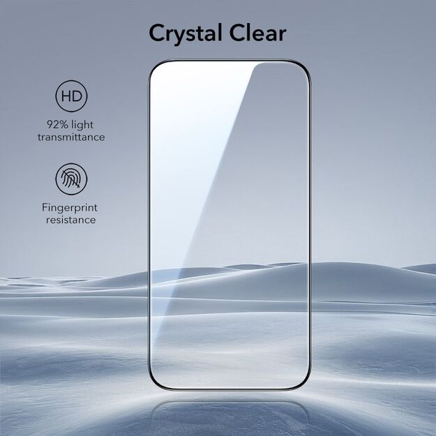 ESR UltraFit Tempered Glass 2-pack for iPhone 17 Pro - transparent 5