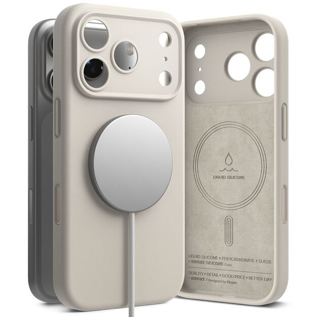 Ringke Silicone Magnetic MagSafe Case for iPhone 17 Pro Max - Beige