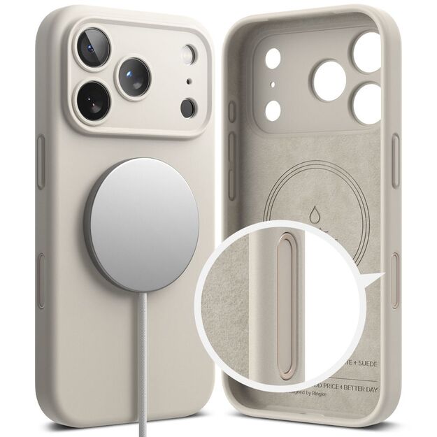 Ringke Silicone Magnetic MagSafe Case for iPhone 17 Pro Max - Beige 2
