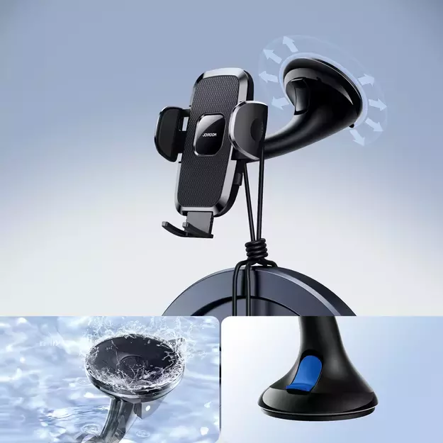 Joyroom JR-ZS259 mechanical car holder universal for phone on cockpit / window - black 20