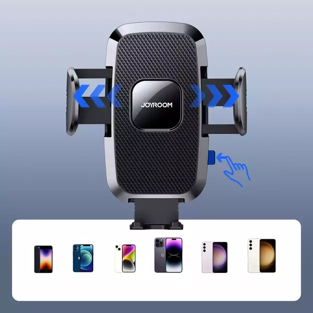 Joyroom JR-ZS259 mechanical car holder universal for phone on cockpit / window - black 24