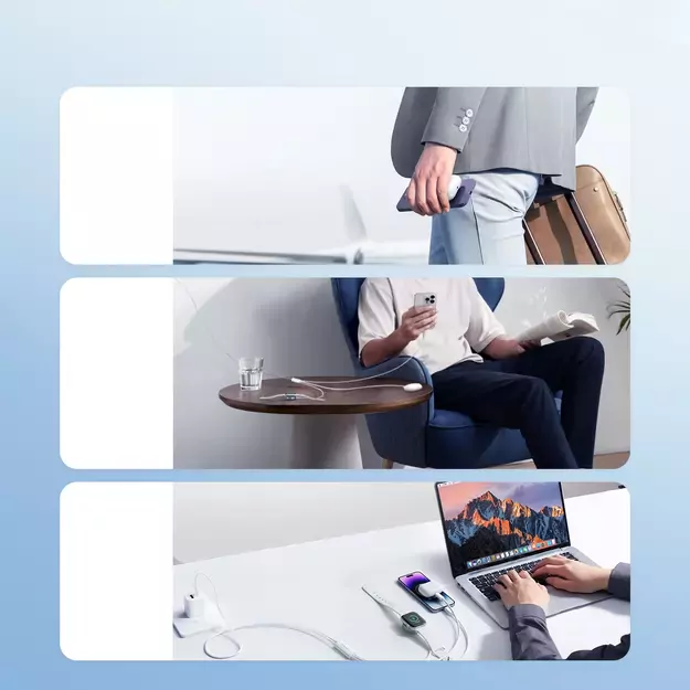 Joyroom S-IW007 3-in-1 cable USB-A magnetic charger - Lightning 1.2m - white 28