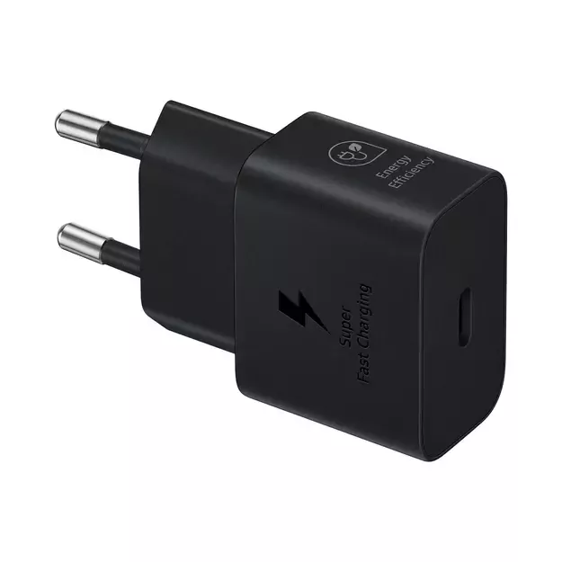 Samsung EP-T2510XBEGEU 25W SFC GaN wall charger with USB-C cable - black 1