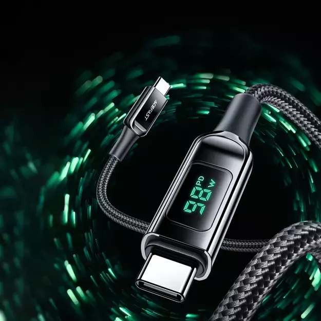Acefast C6-03 Black USB-C - USB-C PD QC cable 100W 5A 480Mb/s 2m - black 8
