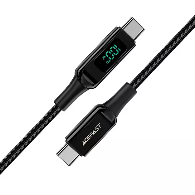 Acefast C6-03 Black USB-C - USB-C PD QC cable 100W 5A 480Mb/s 2m - black 2