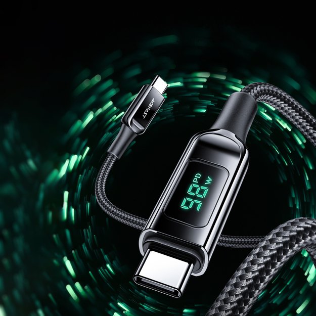 Acefast C6-03 Black USB-C - USB-C PD QC cable 100W 5A 480Mb/s 2m - black 18