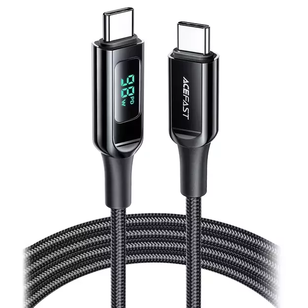Acefast C6-03 Black USB-C - USB-C PD QC cable 100W 5A 480Mb/s 2m - black 5