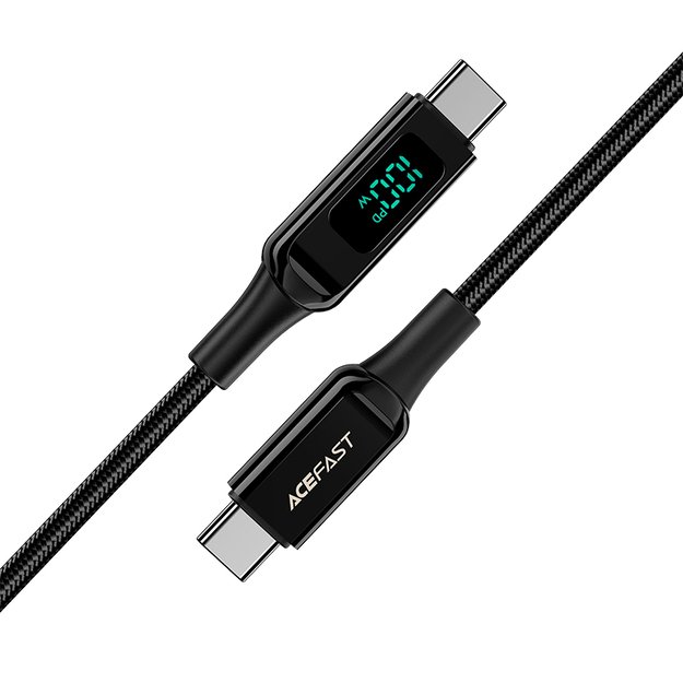 Acefast C6-03 Black USB-C - USB-C PD QC cable 100W 5A 480Mb/s 2m - black 12