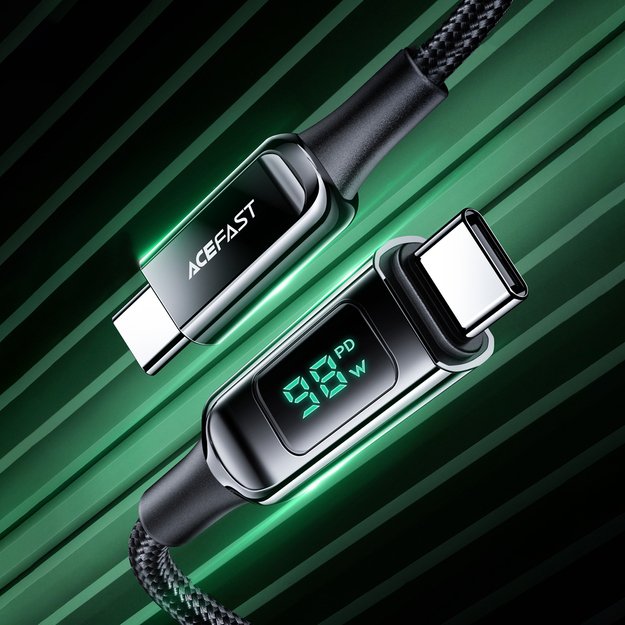 Acefast C6-03 Black USB-C - USB-C PD QC cable 100W 5A 480Mb/s 2m - black 16