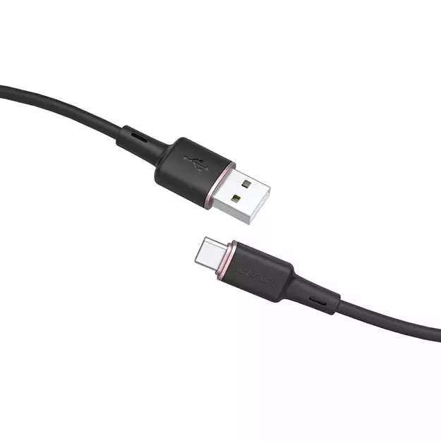 Acefast USB cable - USB Type C 1.2m, 3A black (C2-04 black) 1