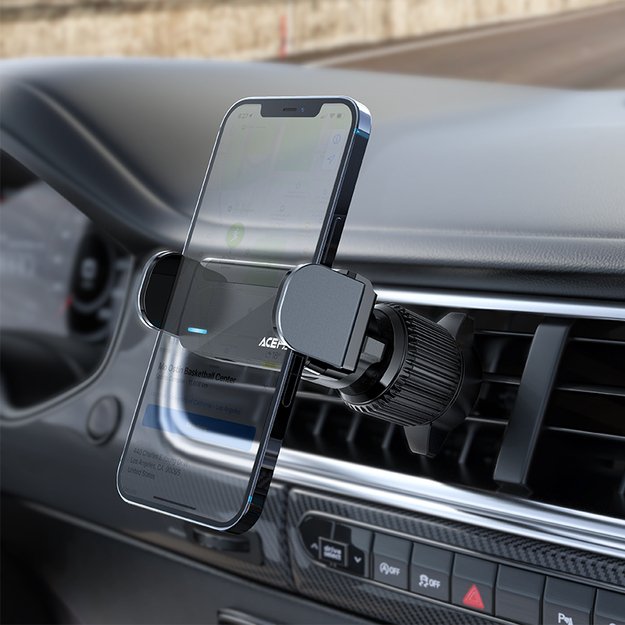 Acefast car automatic phone holder on the ventilation grille black (D9 black) 9