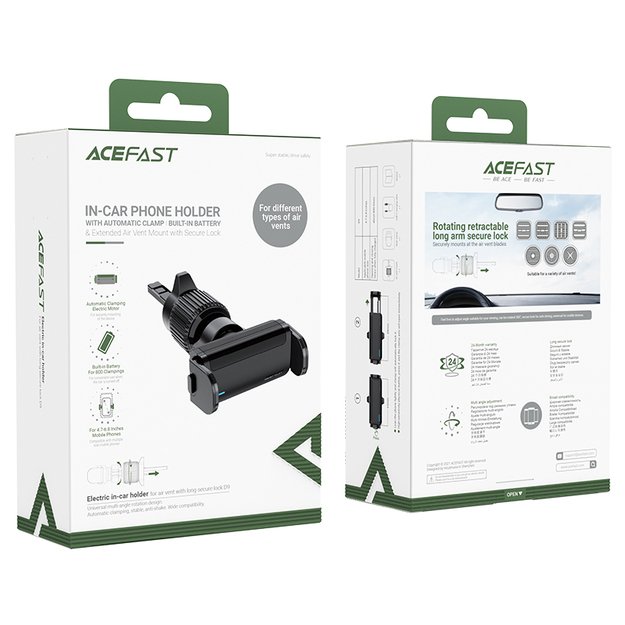 Acefast car automatic phone holder on the ventilation grille black (D9 black) 6