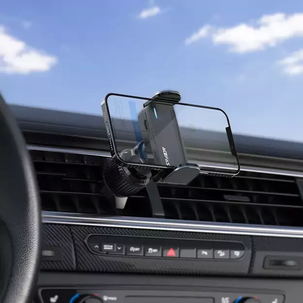 Acefast car automatic phone holder on the ventilation grille black (D9 black) 2