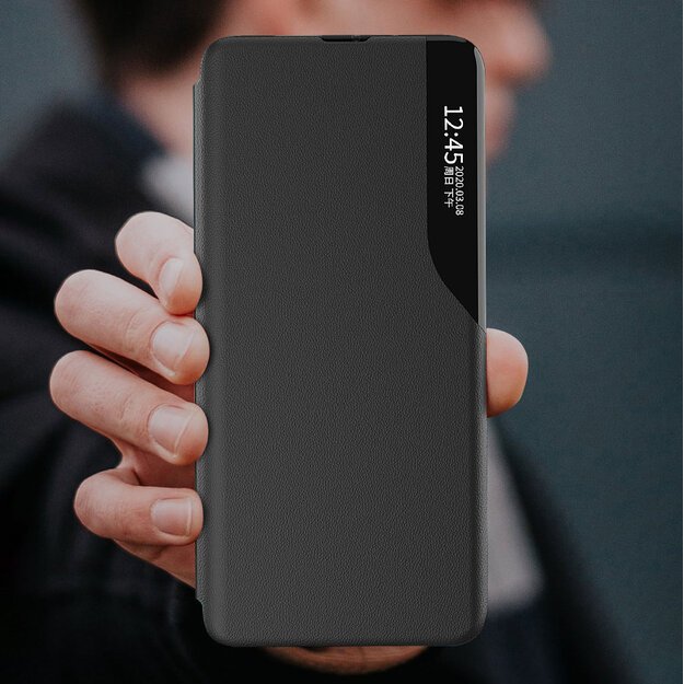 Eco Leather View Case Elegant Flip Cover Stand Function Poco M4 Pro 5G Black 27