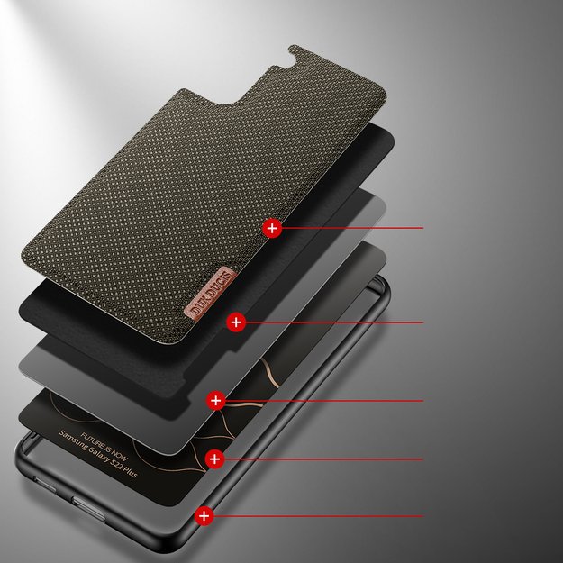 Dux Ducis Fino case is made of nylon material for Samsung Galaxy S22 + (S22 Plus) green 21