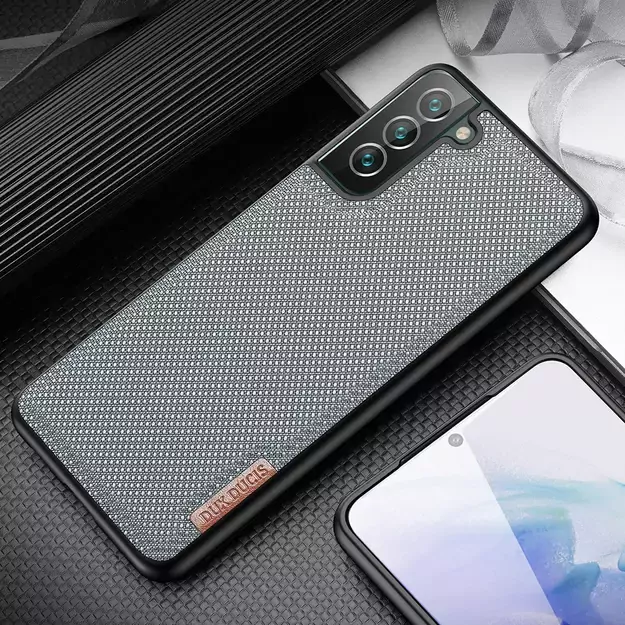 Dux Ducis Fino case is made of nylon material for Samsung Galaxy S22 + (S22 Plus) green 18