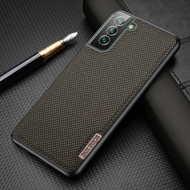 Dux Ducis Fino case is made of nylon material for Samsung Galaxy S22 + (S22 Plus) green 36