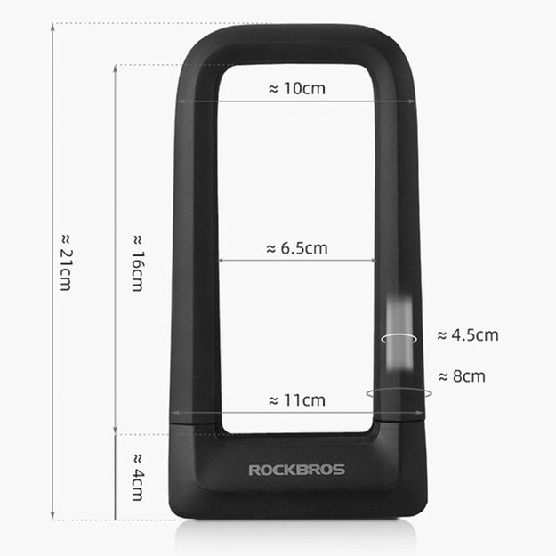 Rockbros RKS626 U-lock bicycle lock - black 2