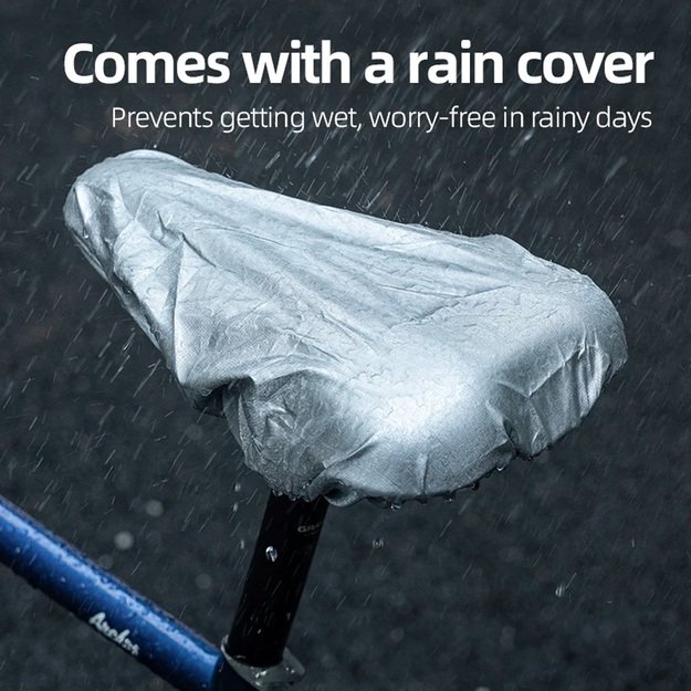 Rockbros LF044BL saddle cover with rain cover - black and blue 2