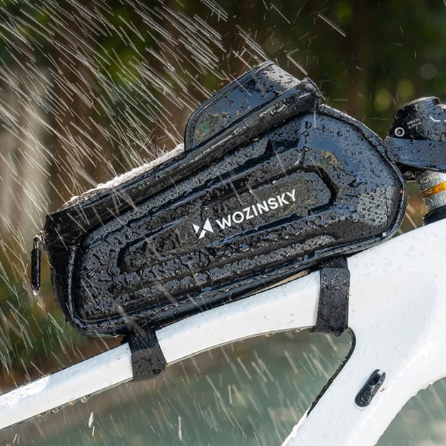 Wozinsky bicycle bag for the frame, armored, with a phone pocket, 1.7 l - black 10