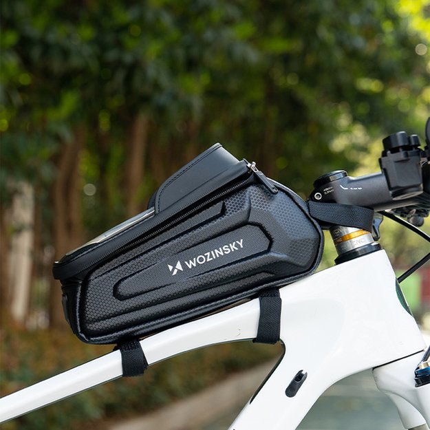 Wozinsky bicycle bag for the frame, armored, with a phone pocket, 1.7 l - black 2