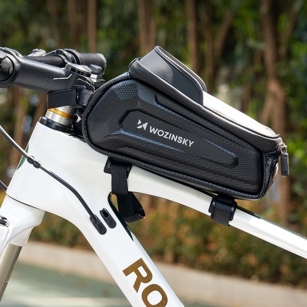 Wozinsky bicycle bag for the frame, armored, with a phone pocket, 1.7 l - black 11