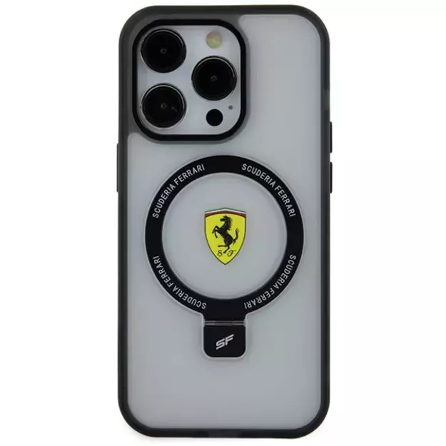 Ferrari FEHMP15LUSCAH iPhone 15 Pro 6.1&quot  transparent hardcase Ring Stand 2023 Collection MagSafe 2