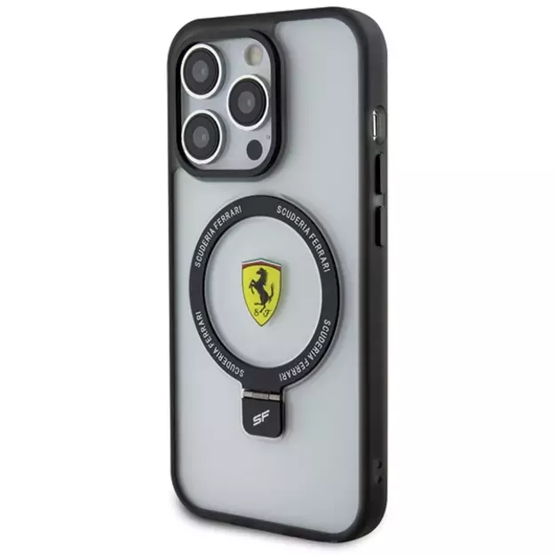Ferrari FEHMP15LUSCAH iPhone 15 Pro 6.1&quot  transparent hardcase Ring Stand 2023 Collection MagSafe 1
