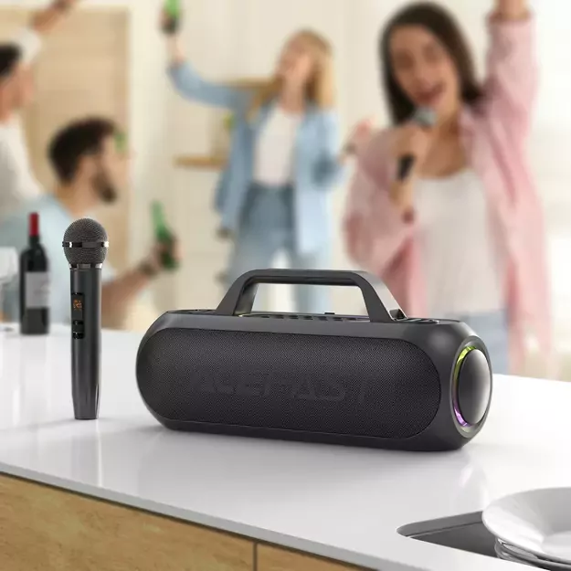 Acefast K1 Wireless Karaoke Speaker with 2 Microphones - Black 25