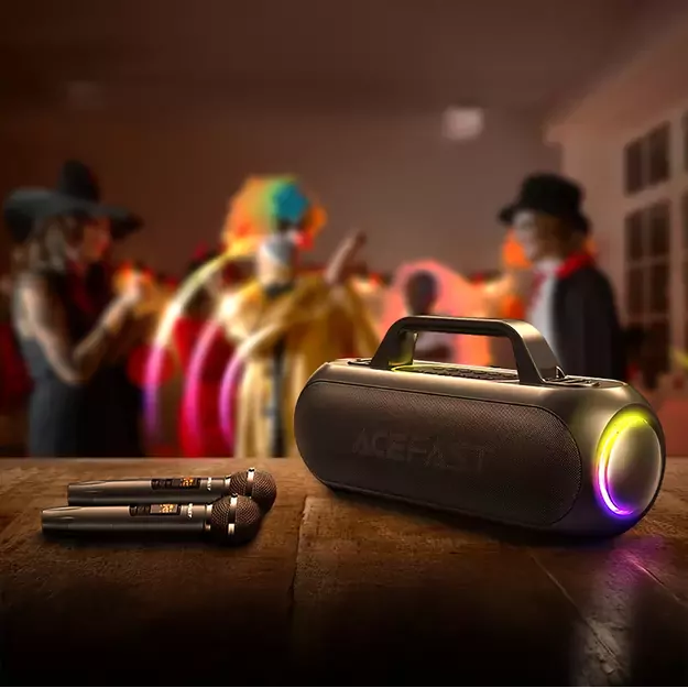 Acefast K1 Wireless Karaoke Speaker with 2 Microphones - Black 23