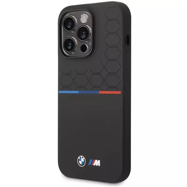 BMW Silicone Pattern iPhone 15 Pro Max Case - Black 1