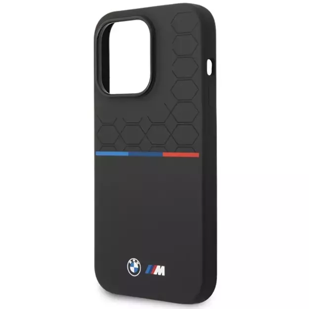 BMW Silicone Pattern iPhone 15 Pro Max Case - Black 5