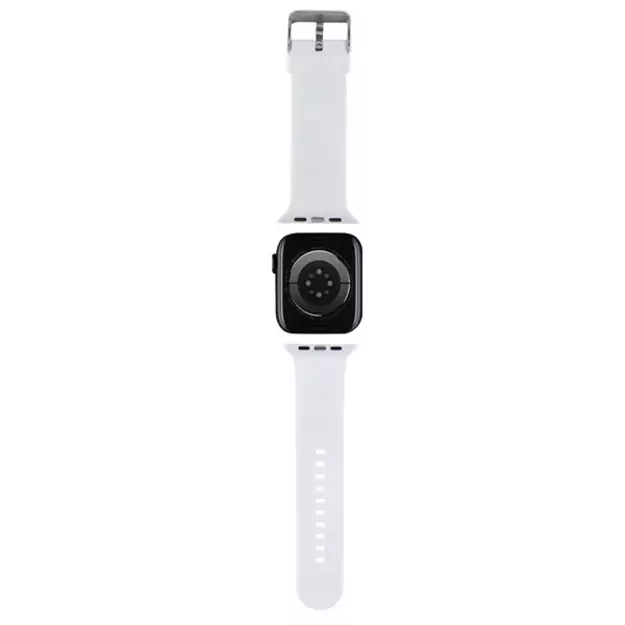 Karl Lagerfeld 3D Rubber Karl&Choupette Heads strap for Apple Watch 42/44/45/49mm - white 1