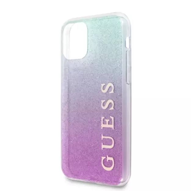 Guess GUHCN65PCUGLPBL iPhone 11 Pro Max rose blue/pink blue hard case Glitter Gradient 3