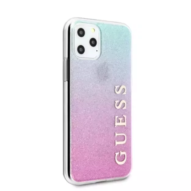 Guess GUHCN65PCUGLPBL iPhone 11 Pro Max rose blue/pink blue hard case Glitter Gradient 2