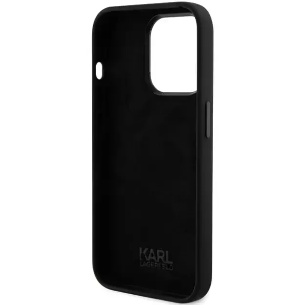 Karl Lagerfeld Silicone Karl&amp Choupette Head case for iPhone 15 Pro - black 6