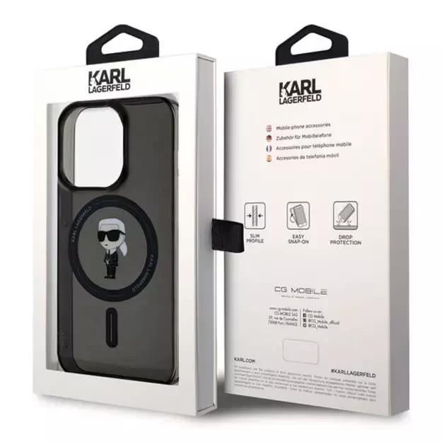 Karl Lagerfeld IML Ikonik MagSafe iPhone 14 Pro Max Case - Black 14