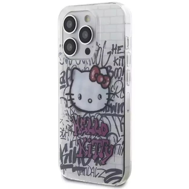 Hello Kitty IML Kitty On Bricks Graffiti case for iPhone 13 Pro Max - white 1