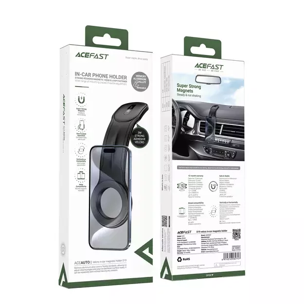 Acefast D19 magnetic car holder for the cockpit - black 12