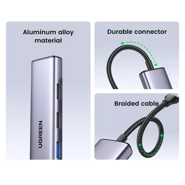 Ugreen CM478 Multifunctional Adapter - Gray 8